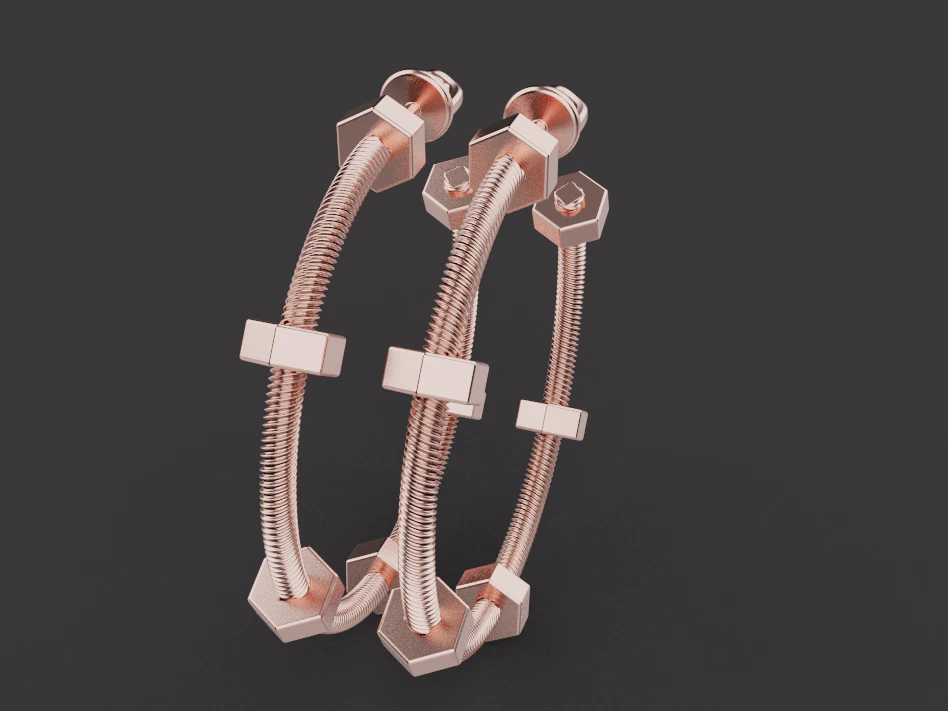 Earrings 17078 3D Print Model .c4d .max .obj .3ds .fbx .stl .blend 