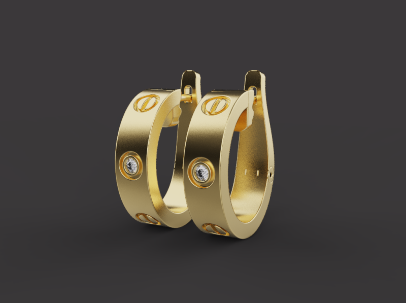Earrings 30768 Modèles 3D en vedette .c4d .max .obj .3ds .fbx .stl .blend