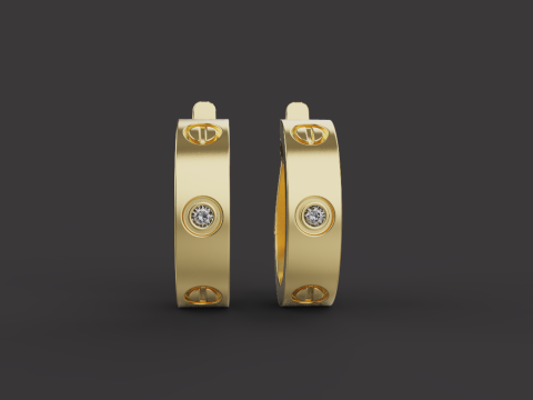 Earrings 30768 Modèles 3D en vedette