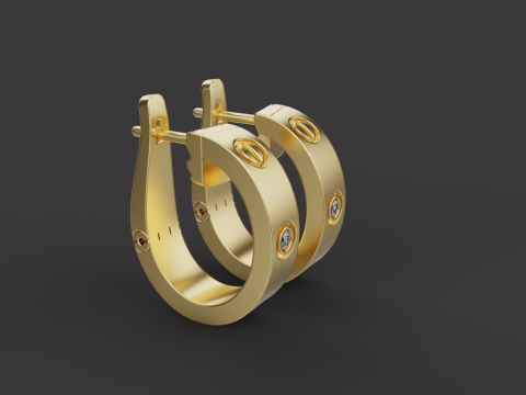 Earrings 30768 Modèles 3D en vedette