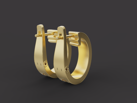 Earrings 30768 Modèles 3D en vedette