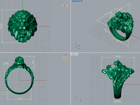 Ring Lion 30675 3D Print Model