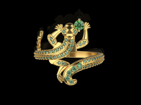 Ring Lizard 29421 3D Print Model