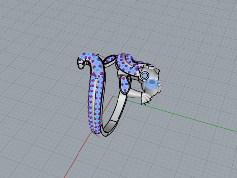 Ring Lizard 29421 3D Print Model