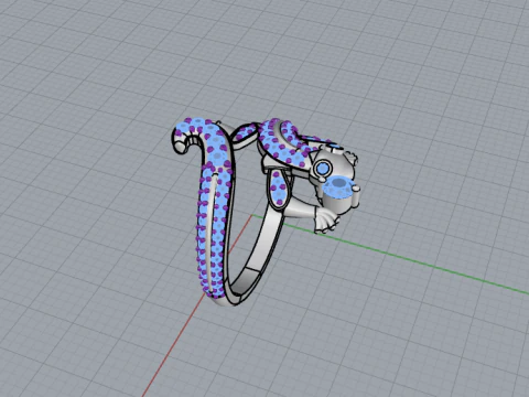 Ring Lizard 29421 3D Print Model