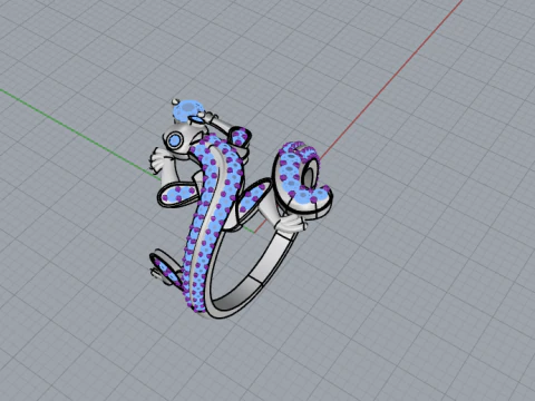 Ring Lizard 29421 3D Print Model