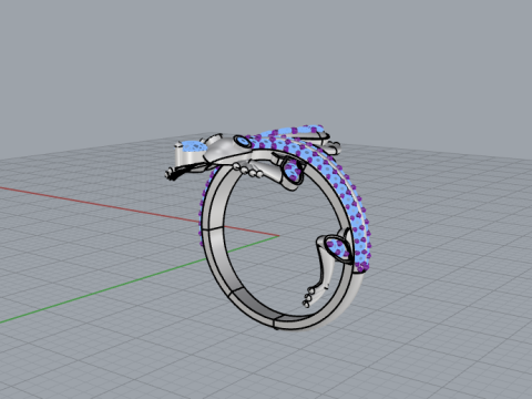 Ring Lizard 29421 3D Print Model