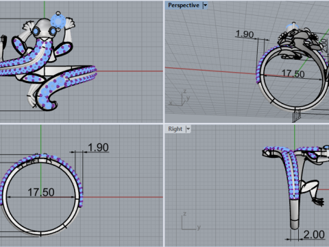 Ring Lizard 29421 3D Print Model