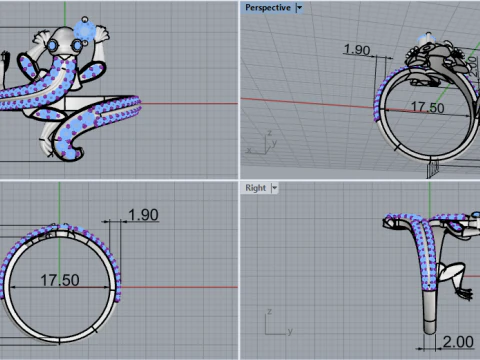 Ring Lizard 29421 3D Print Model