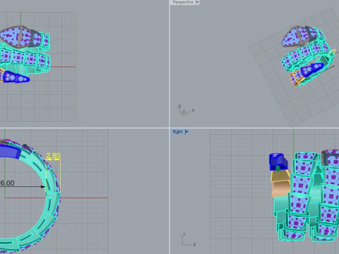 Ring snake 75041 3D Print Model