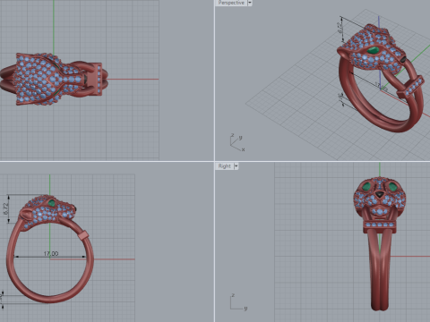 Ring Panthere 75031 Modèles 3D en vedette
