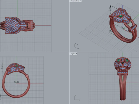 Ring Panthere 75031 3D Print Model