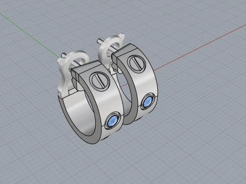 Earrings 65725 3D Модель
