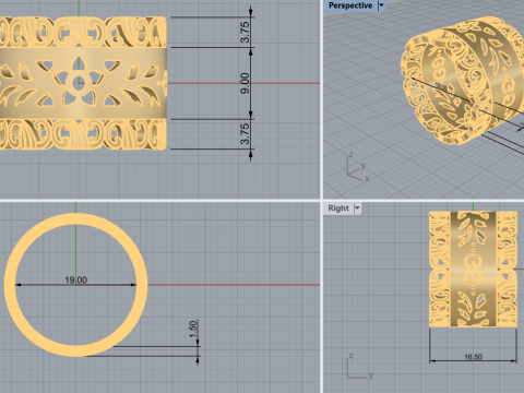 Ring 65754 3D Model