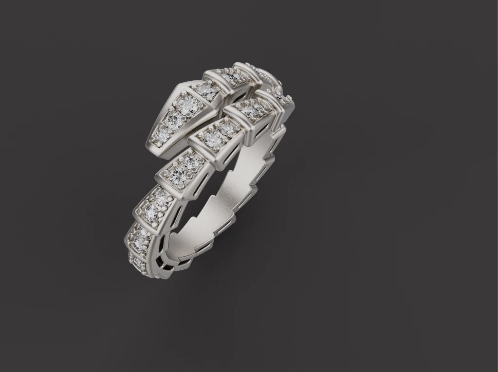 Serpent Ring 67034 3D Model .c4d .max .obj .3ds .fbx .stl .blend 
