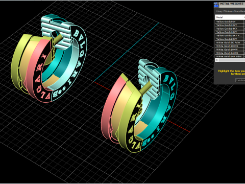 Earrings 67098 3D 模型
