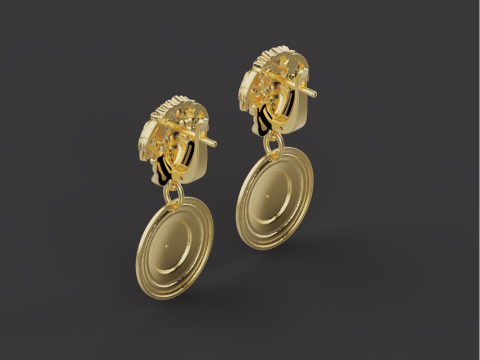 Earrings 67074 3D Model