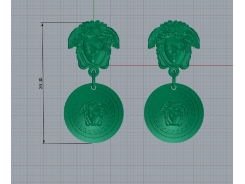 Earrings 67074 3D Model