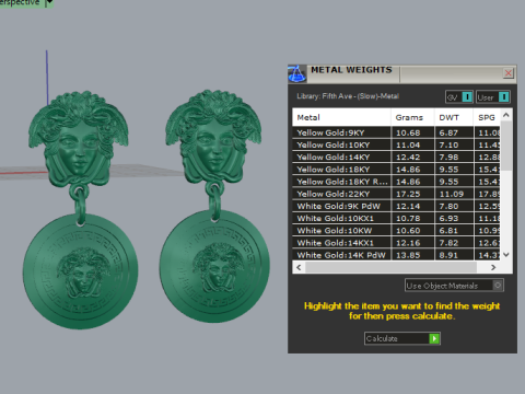 Earrings 67074 3D Model
