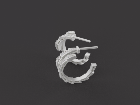 Earrings 67378 3D Модель
