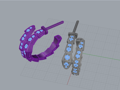 Earrings 67378 Modèle 3D