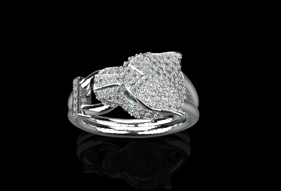 Panther Ring 75031 3D Model .c4d .max .obj .3ds .fbx .stl .blend 