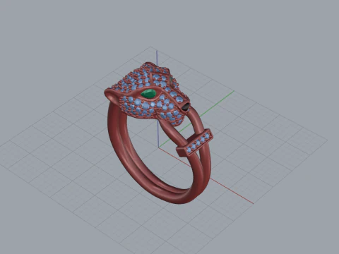 Panther Ring 75031 3D Model