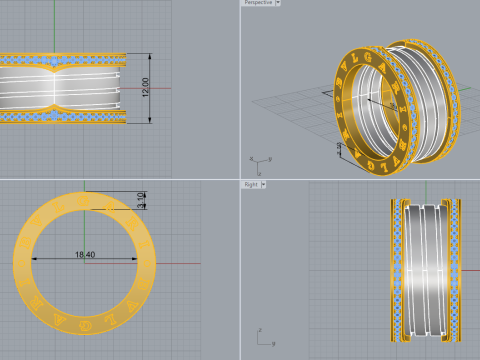Ring 29039 3D Модель