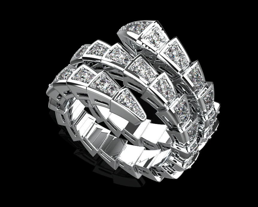 Serpent Ring 29120 3D Model .c4d .max .obj .3ds .fbx .stl .blend 