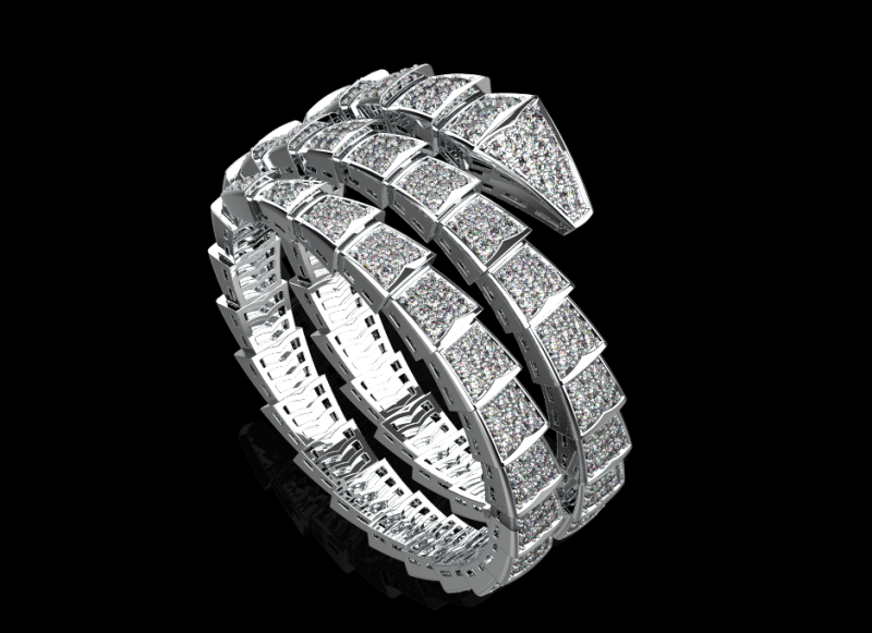 Serpent Ring 29161 3D Model .c4d .max .obj .3ds .fbx .stl .blend 