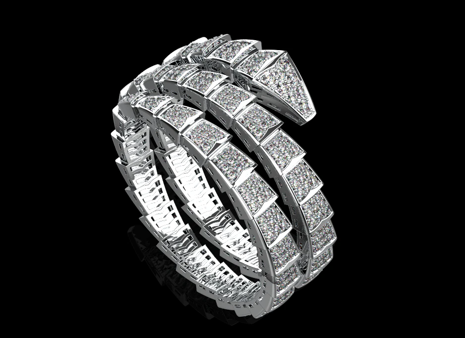 Serpent Ring 29161 3D Model .c4d .max .obj .3ds .fbx .stl .blend 
