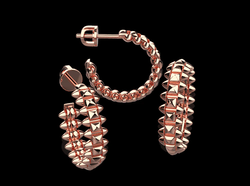 Ring and Earrings 29202 3D Model .c4d .max .obj .3ds .fbx .stl .blend 