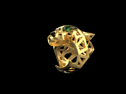 Panther Ring 29228 3D Модель