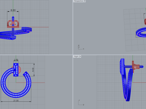 Earrings 29413 3D Модель