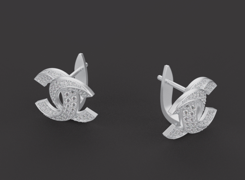 Earrings 30393 Modelo 3D .c4d .max .obj .3ds .fbx .stl .blend