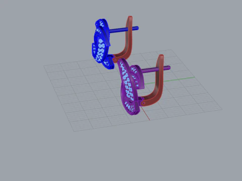Earrings 30393 3D Model