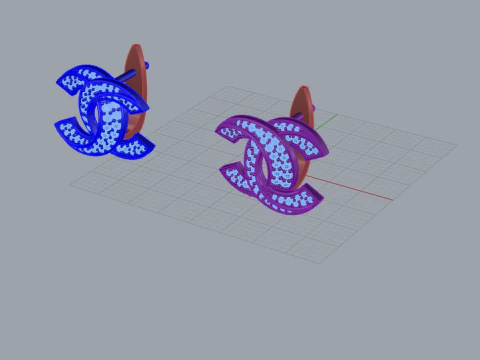 Earrings 30393 3D Model