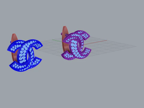 Earrings 30393 3D Model