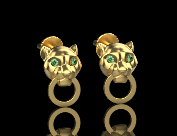 Earrings 30319 3D Model .c4d .max .obj .3ds .fbx .stl .blend 