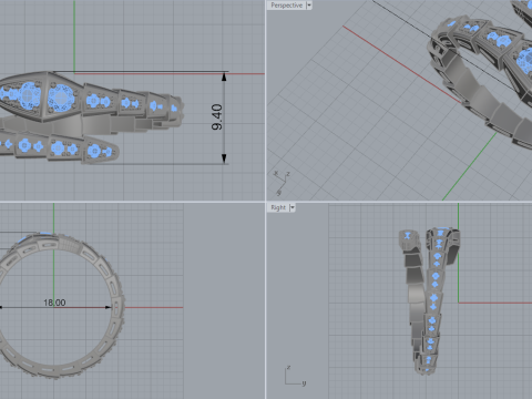 Serpent Ring 30477 3D Model
