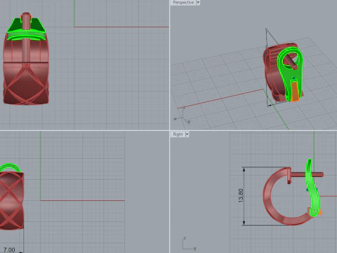 Earrings 30549 3D Model