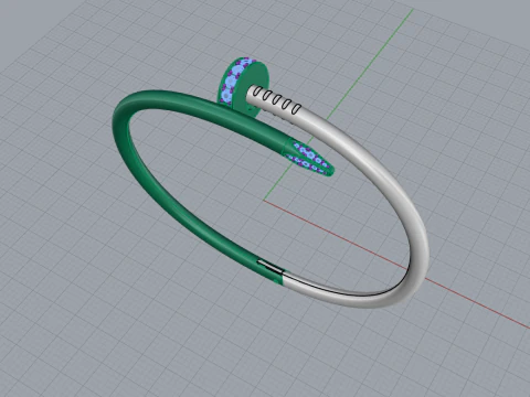 Nail Bracelet 30578 3D Model