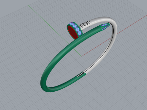 Nail Bracelet 30578 Modello 3D