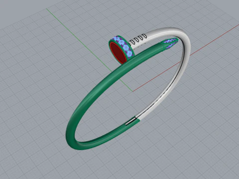 Nail Bracelet 30578 3D Model