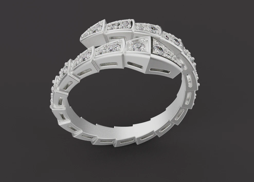Serpent Ring 30809 3D Model .c4d .max .obj .3ds .fbx .stl .blend