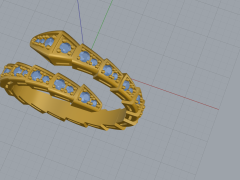 Serpent Ring 30809 Model 3D