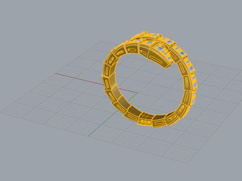 Serpent Ring 30809 3D Model