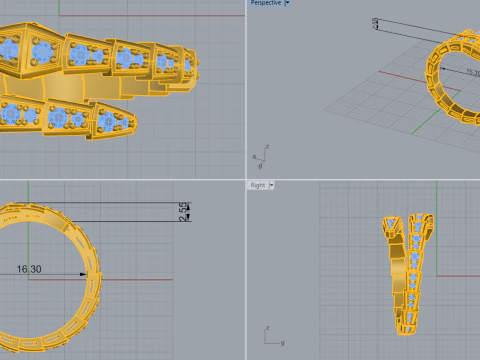 Serpent Ring 30809 3D Model