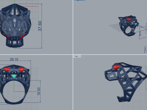 Panther Ring 51040 3D 模型