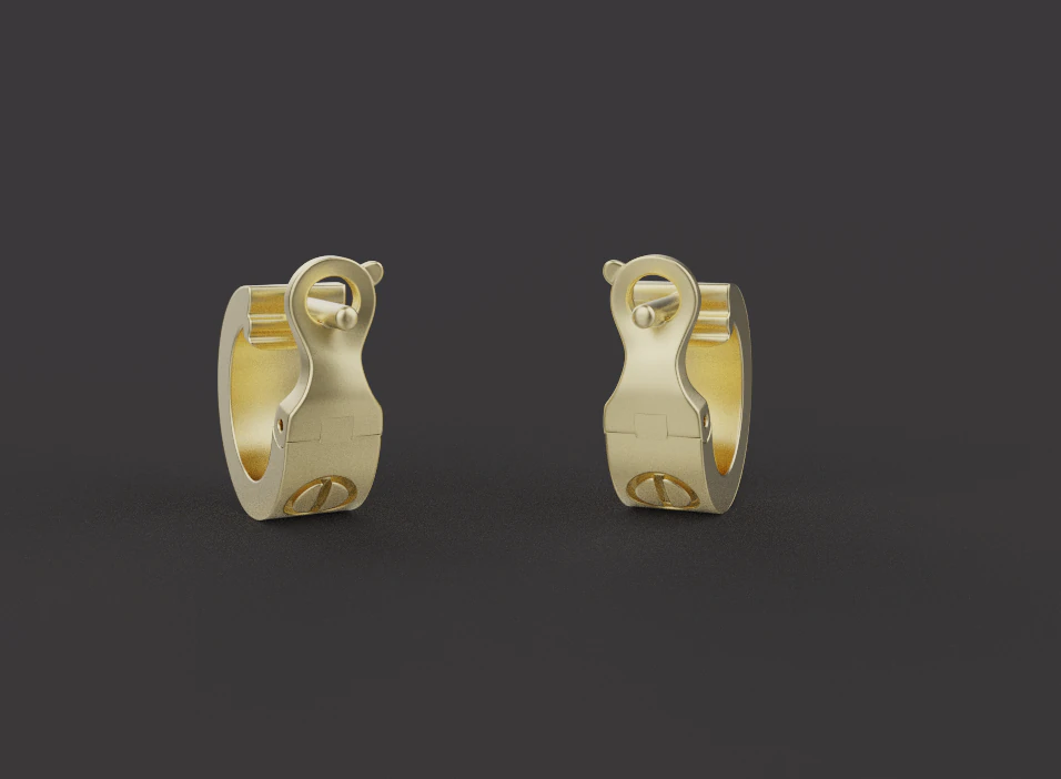 Earrings 52084 3D Model .c4d .max .obj .3ds .fbx .stl .blend